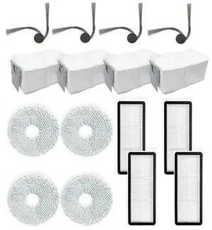 Compatible for Qrevo Curv / P20 Pro Vacuum Replacement Parts Side Brush Hepa Filter Mop Cloth Dust Bag-AB01