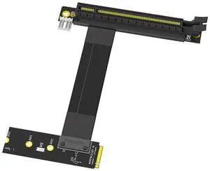 M.2 NGFF Key M to PCIe 16x Graphics Card Riser Adapter Card, Nvme to PCI-Express 16X Extension Cable(Left Direction)-AB01