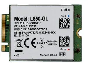L850- 01AX792 M.2 Card 4G LTE Wireless Module for X1 Carbon T480S T580 P52 X280 X390 X395 P53 T490-AB01
