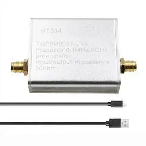 100K-6GHz Full Band Low Noise Amplifier,20dB High Gain Preamplifier,LNA Module for RF & Software Defined SDR Radio-AB01