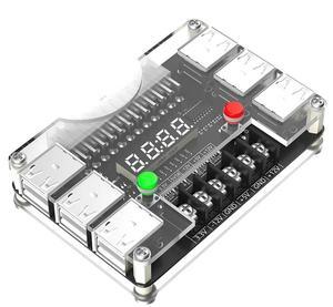 ATX Power Supply Breakout Board with Acrylic Case 3.3V, 5V, 12V, -12V Output Voltage and 12 Ports USB, 3A Maximum Output-AB01