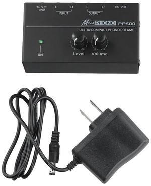 Ultra-Compact Phono Preamp PP500 with Bass Treble Balance Volume Adjustment Pre-Amp Turntable Preamplificador US Plug-AB01