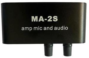 6.5mm Dynamic Microphone 3.5mm Condenser Microphone Amplifier Headphone Amplifier Audio Preamplifier Mixing Board MA-2S-AB01