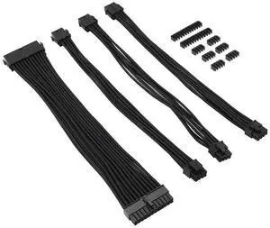 9-Inch Braided Extension Cable Kit Basic Extension Cable for PC Case Comb Included ATX 24 Pin PCIE 6+2Pin CPU 4+4Pin B-AB01 9-Inch Braided Extension Cable Kit Basic Extension Cable for PC Case Comb Included ATX 24 Pin PCIE 6+2Pin CPU 4+4Pin B-AB01