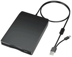 USB Floppy Disk Reader Floppy Disk Drive Dual Interface External USB C Floppy Disk Drive for PC Laptop Notebook Desktop-AB01