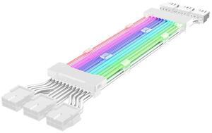 PC Case PSU Extension ARGB Cable ATX 3X8PIN PCI-E GPU Neon Color Line ARGB Streamer Transfer Graphics Card Power Cable-AB01