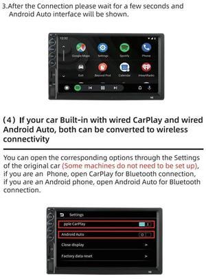 Wireless Carplay Adapter - Convert Wired to Wireless Carplay Dongle Plug & Play - for IOS and for Android Auto-AB01