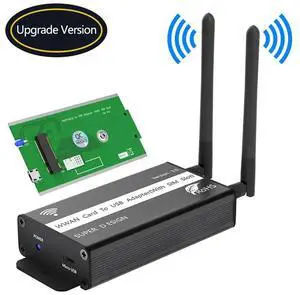 M.2 B Key to USB 2.0 Adapter Wireless Converter with SIM Card Slot Support WWAN/LTE/3G/4G NGFF M2 WiFi Module for Laptop Desktop