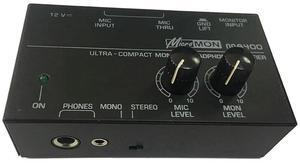 MA400 Headphone Preamplifier Microphone Preamplifier Audio 6.35mm & 3.5mm Headphone Outputs Mixer EU Plug-AB01