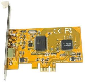 PCIE to AV 878A Video Capture Card PCIE Surveillance HD Image 640x480 2 PORTS AV Svhs Terminal Connector Capture Card-AB01
