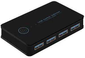 USB 3.0 KVM Switch USB Shared Switcher 2 Inputs 4 Outputs for Laptop PC Keyboard Mouse Printer USB Switch-AB01