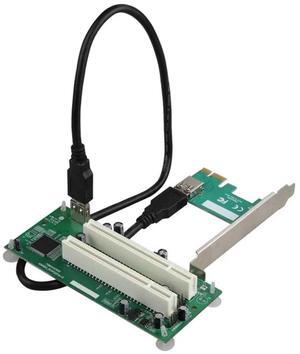Desktop PCI-Express PCI-E to PCI Adapter Card PCIe to Dual Pci Slot Expansion Card USB 3.0 Add on Card Convertor-AB01