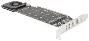 Adapter Card PCIeX16 to M.2 M-Key NVMEx4SSD Array Expansion Adapter Splitter Card 2U Server Accessories-AB01