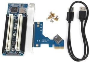 PCI-E To PCI Adapter Card PCIE To 2 PCI Slot Support Capture Card Golden Tax Card Sound Card Parallel Port Card-AB01