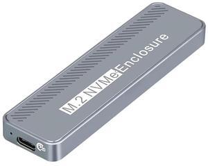 M.2 NVMe SSD Enclosure Hard Drive Box 20Gbps Hard Drive Case Type-C USB3.2 GEN2x2 Support UASP TRIM for-AB01