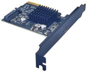 PCIe to Type-C PCI Express PCI-E 4X to USB3.2 GEN2X2 20Gbps TYPE-C Expansion Card ASM3242 Adapter-AB01