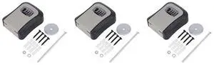 3X Key Lock Box Wall Mounted Aluminum Alloy Key Safe Box 4 Digit Combination Key Storage Lock Box Indoor Outdoor