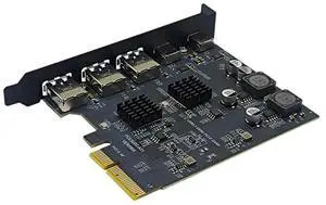 PCI Express X4 to 2Port Type C + 3 Port USB3.2 Gen2 10Gbps Adapter ASM3142 + VL822 Chip PCIE USB Expansion Card-AB01