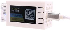 For Nerdminer V2 Pro Miner 78KH/S Mini Bitcoin Lottery Miner with Luminous Fan BTC Solo Lottery Mining Miner White-AB01