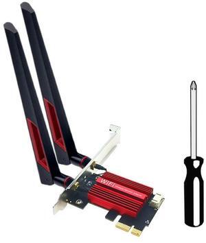 WiFi 7 BE200 Pro Pcie Wireless Network Adapter+10DB Antenna BT5.4 Tri Band 2.4G/5G/6GHz BE200 WiFi Card for Win11-AB01
