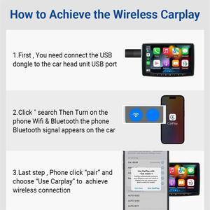 Wireless CarPlay Adapter Convert Wired to Wireless Carplay USB Bluetooth WiFi Fast Connect Plug and Play for-AB01