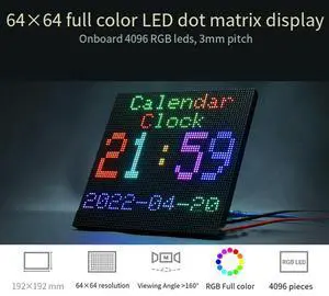 for LED Dot Matrix Display RGB Color LED Application Screen Brightness Adjustable HUB75 Interface Module-AB01