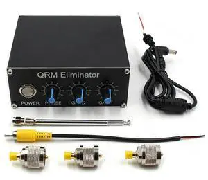 QRM Eliminator X-Phase HF Bands 1MHz to 30MHz QRM Signal Canceller Aluminum Alloy Signal Eliminator with Dial and Knob-AB01