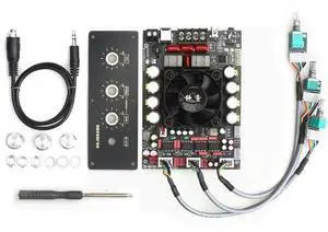 T220HS-W Bluetooth 5.2 Subwoofer Digital Amplifier Board 2.0 Channel 220W+220W Wide Voltage 12-36V Stereo HIFI-AB01