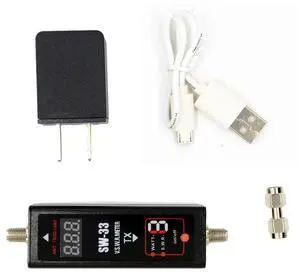 SW-33 Mini Power SWR Meter VHF/UHF 100MHz-520MHz Portable Tester for Two Way Radio Antenna Tester Counter US Plug-AB01