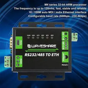 RS232/RS485 To Network Port Module Dual Serial Port ETH RJ45 Industrial Grade Two-Way Transparent Transmission EU Plug-AB01