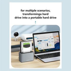 SAS to USB 3.0 Hard Drive Docking Station, 5Gbps High-Speed Adapter, Supports 20TB,for 2.5/3.5 Inch SATA/SAS EU PLUG-AB01