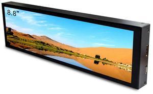 8.8 Inch -Compatible Touch Long Wide Monitor with Case PC Temperature Display PC Sensor Panel Display Monitor-AB01
