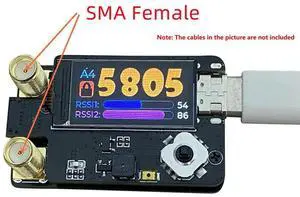 RX5808 4.9G 5.8G 6.1G PLUS Dual Antenna Receiver Module for /Fatshark / V1 V2 Glasses, SMA Female Connector-AB01