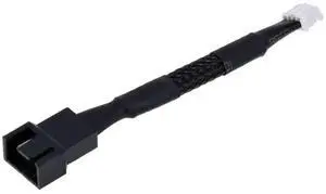 Graphics Card PWM Fan Adapter Connection Cable Small 4pin To Universal 3pin 4pin Black Woven Fan Cable