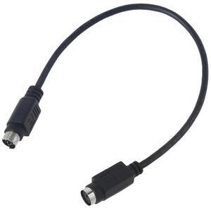 Portable Black Extension Cord  for PS/2 Round Port Keyboard/Mouse Extension  Cord Male to Female