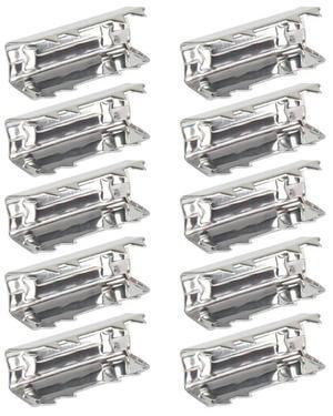 10Pcs GT2 Timing Belt Fixed Clamps Crimp Style 6mm Width Belt Fixing Clips Replacement 3D Printer DIY Accessories