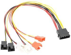 4Pin Molex to 3Pin/4 Pin 12V 7V 5V PC Case Fan Power Adapter Cable 3Pin 4Pin Connector Computer Cooling Fan Splitter