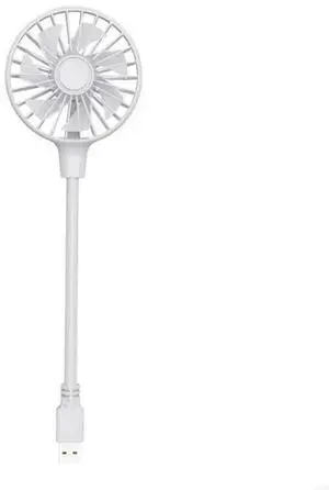 USB Desk Fan Adjustable Bendable Neck Designs 1 Speed Quiet for Home Office