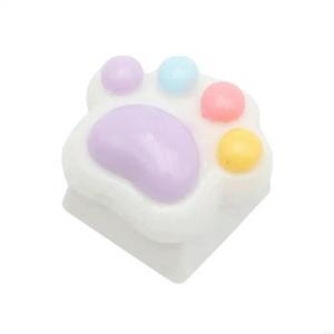 Colorful Resin Keycap 3D Kitten Claw Type Heat Resistant For Mechanical Keyboard