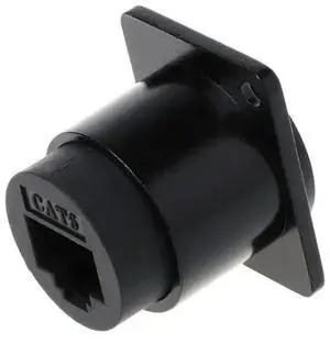 D-type Module RJ45 Socket Cable Female Signal Connector Cat6 Panel Mount Network Ethernet Extension Interface Adapter