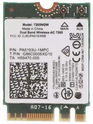7265NGW Universal WIFI5 Networks Card for Laptop Support Win7/Win8/Win10 with Bt4.2 Wide Compatible Phone,Headset