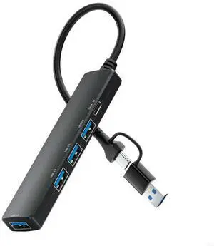 USB C+USB Hub 5 Port USB Splitter Multiport Extended 3xUSB2.0+1xUSB3.0+1xType C