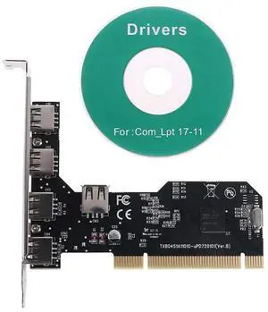 5 Ports USB 2.0 PCI Hub Controller Expansion Card 480Mbps Desktop Converter NEC720101 Chipset