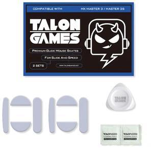 2Sets TALONGAMES Custom White Curved Edge Mouse Skates Mouse Feet for MX Master 3 / 3S Gaming Mouse Glides
