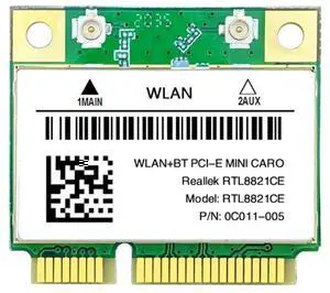 Dual-Band MINI PCIE  Card RTL8821CE BT5.0 2.4/5Ghz 1200M WLAN WIFI Card Wireless  Adapter WIFI Adapter