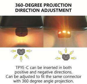 Set Of 2 Type C Adapters USB LED Light Auto Brightness Lights