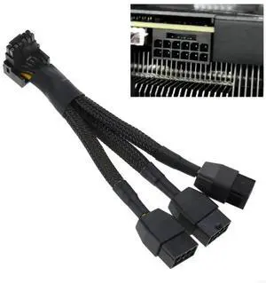 Professional 3x8pin to 16Pin 12+4Pin Power Cord Adapter Wire Line For Gaming