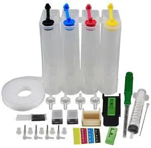 Continuous Ink Supply System for Inkjet Printer Universal Colors Refill DIY Kits Ink Tank Replacement for Printer