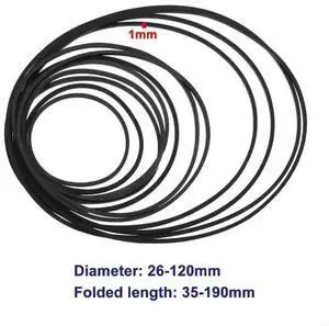 240Pieces 1mm Thick Rubber Belt Tape machine Transmission Belts for Recorders 240Pieces 1mm Thick Rubber Belt Tape machine Transmission Belts for Recorders