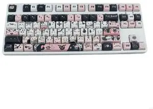 PBT Keycaps Featuring Cats Face For 61 87 96 98 104 108 Keyboards Typing Comfort